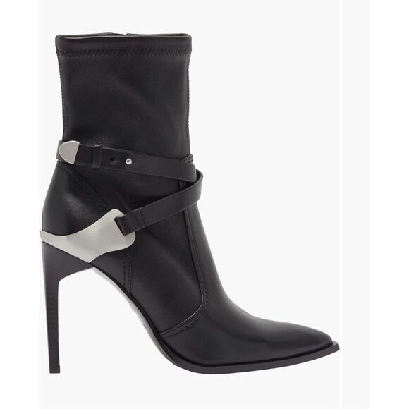 Reiss Hayworth Stiletto High bootie black size 38/ 7.5 new with box - Picture 1 of 14